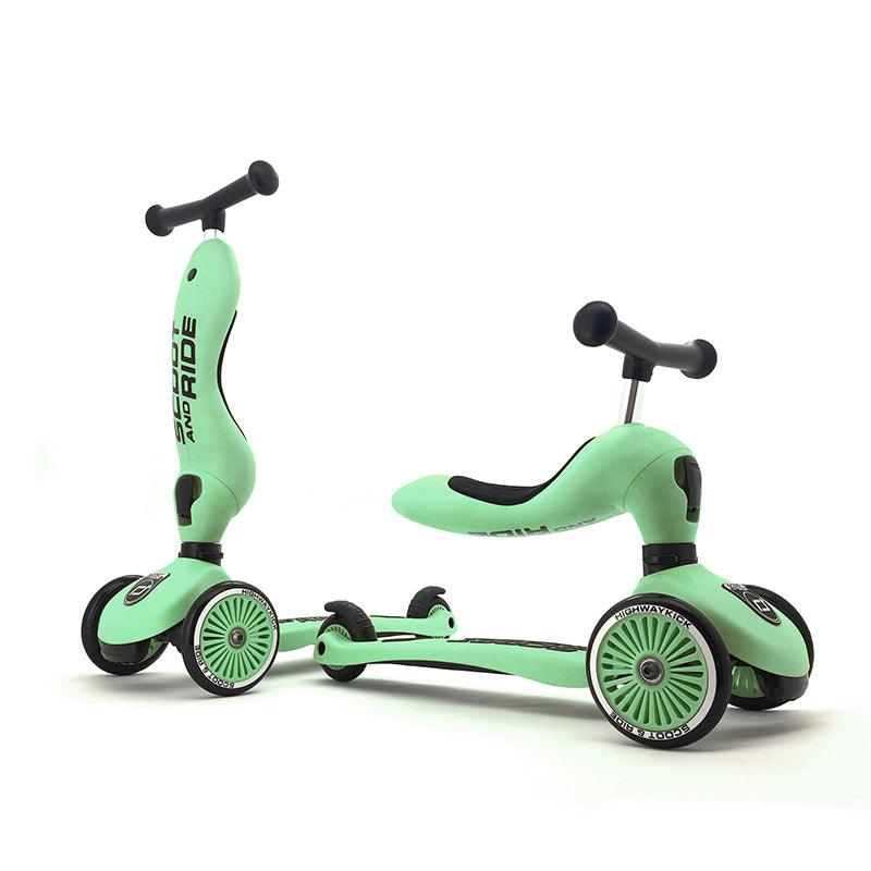 Scoot & Ride  Highwaykick 1 Verde Kiwi Kickboard con Sedile - EmotionsToy