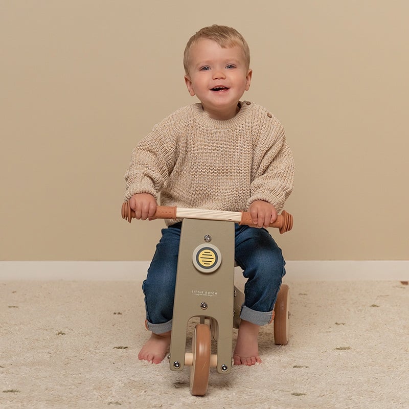 Little Dutch Triciclo in legno verde oliva