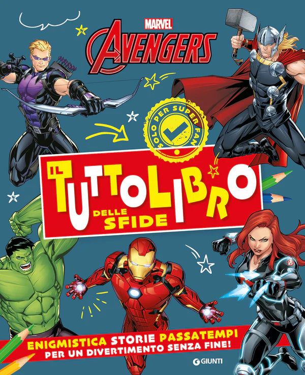 Giunti Il tuttolibro delle sfide. Avengers. Enigmistica, storie, passatempi per un divertimento senza fine! Ediz. a colori - Emotions Toy