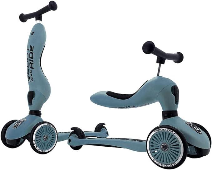 Scoot & Ride - Highwaykick 1 Blu acciaio Kickboard con Sedile - EmotionsToy