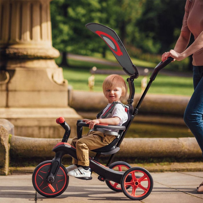 Globber  EXPLORER TRIKE 4in1 - Triciclo & balance bike Rosso - EmotionsToy