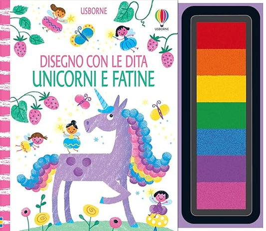 Usborne  Unicorni e fatine. Ediz. a colori. Ediz. a spirale. Con 7 tamponi inchiostrati - EmotionsToy