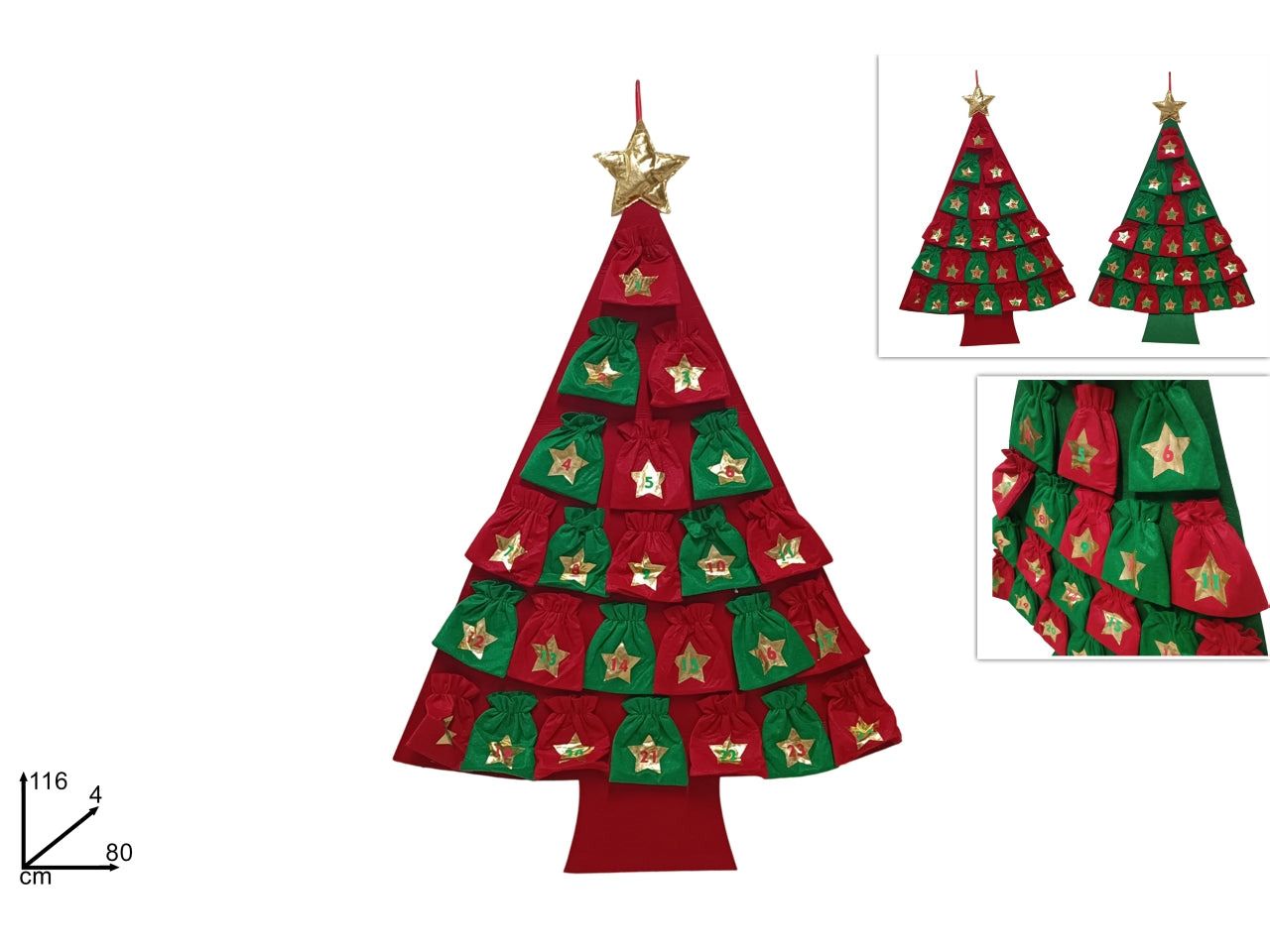 Due Esse Christmas Albero Calendario Avvento Rosso