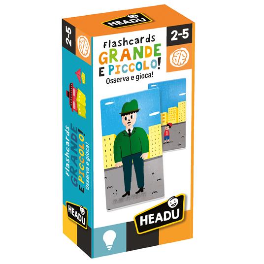 Headu IT23806 Flashcards Grande e Piccolo! osserva e gioca!