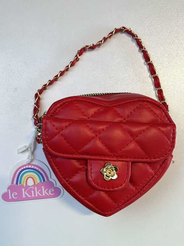 Le Kikke BK10076 Borsetta a forma di cuore rossa