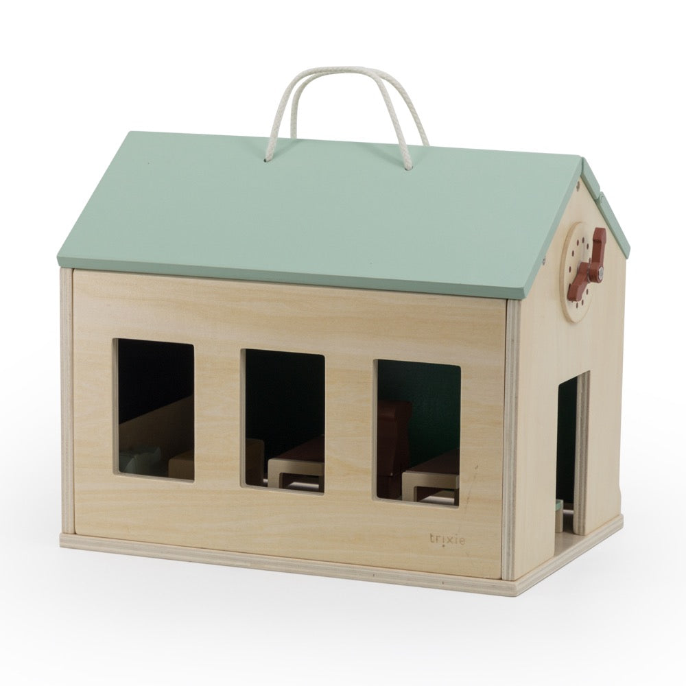 Trixie  Scuola in legno con accessori - EmotionsToy