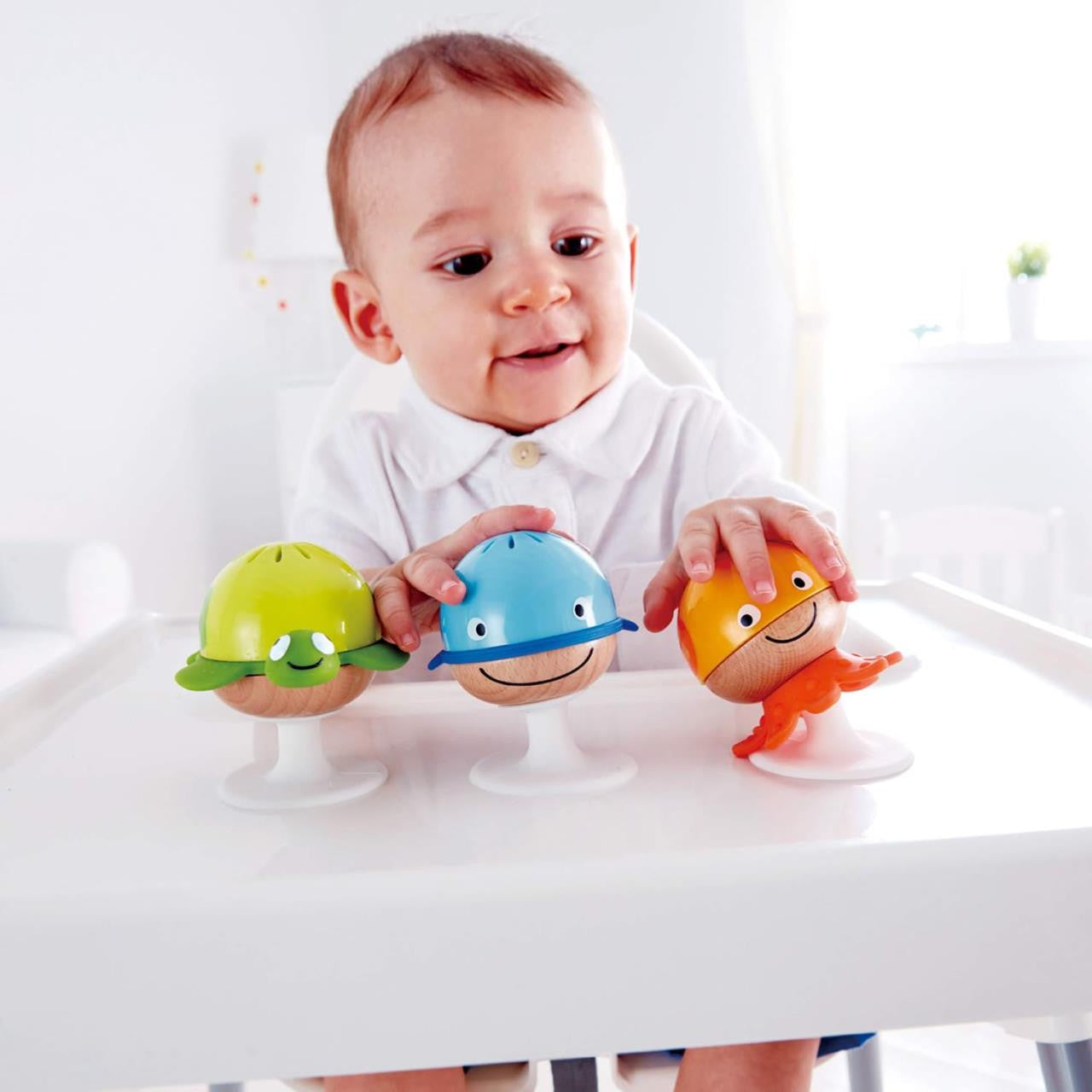 Hape E0330 Set sonagli sempre in piedi con ventosa