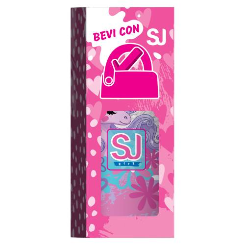 SJ GIRL Borraccia Termica con Cannuccia Unicorn Led 500 ml - Emotions Toy