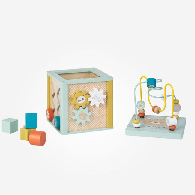 Saro  Cubo multiattività in legno - Emotions Toy