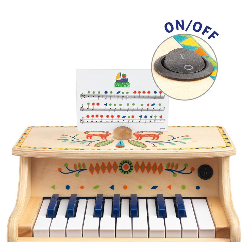 Djeco Animambo Pianoforte Elettronico Andino con 18 chiavi - Emotions Toy