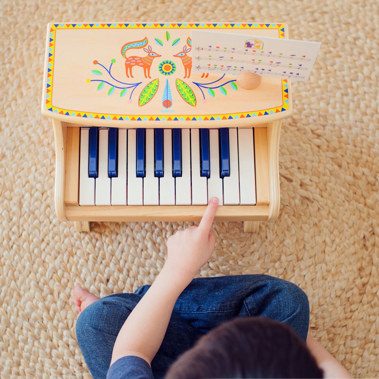 Djeco Animambo Pianoforte Elettronico Andino con 18 chiavi - Emotions Toy