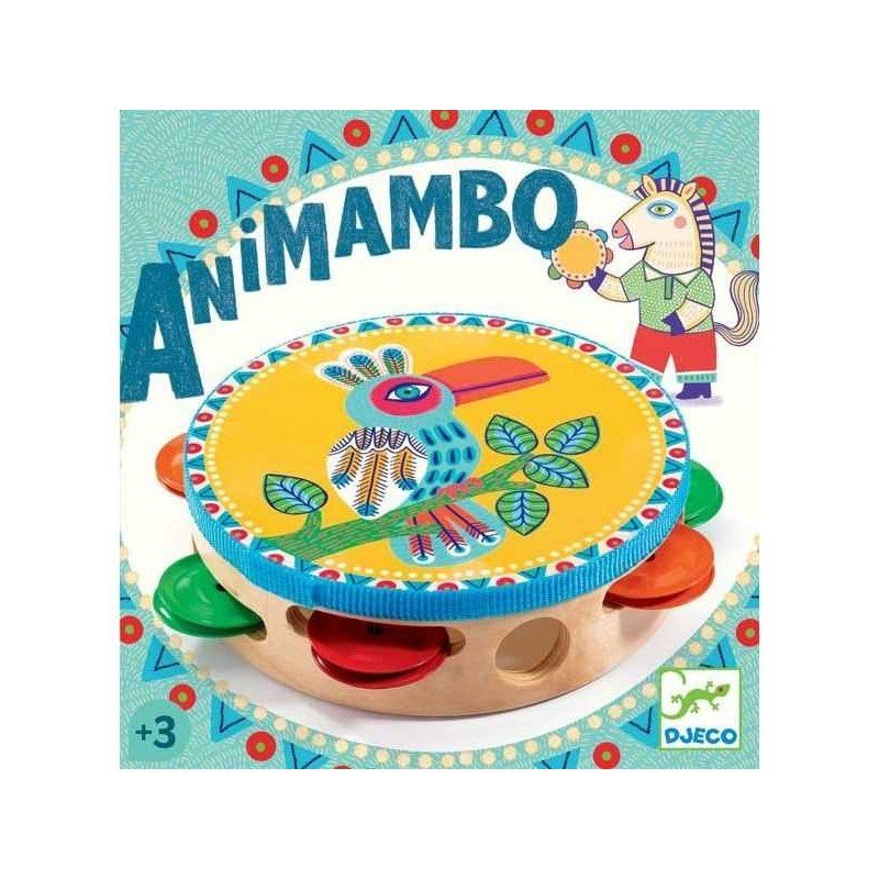 Djeco Animambo Tamburello Cembalo Andino in legno - Emotions Toy