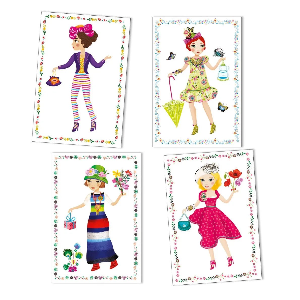 Djeco Autoadesivi & Paper dolls Moda - Emotions Toy