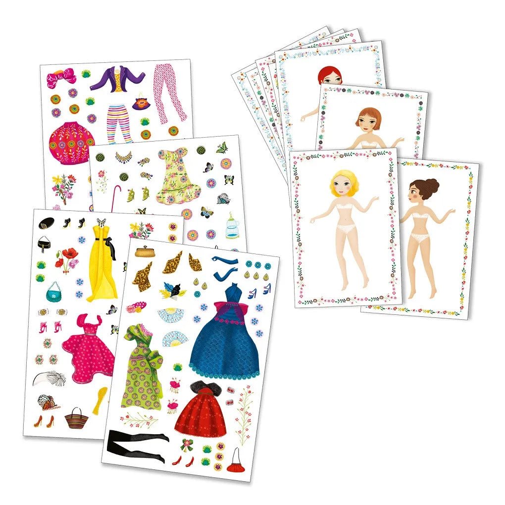 Djeco Autoadesivi & Paper dolls Moda - Emotions Toy