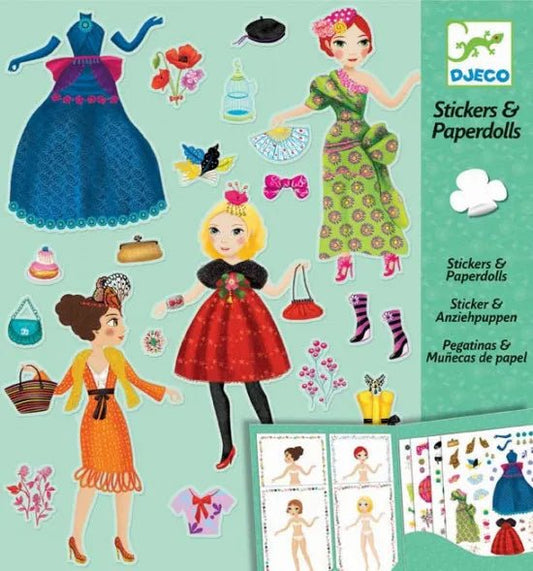 Djeco Autoadesivi & Paper dolls Moda - Emotions Toy