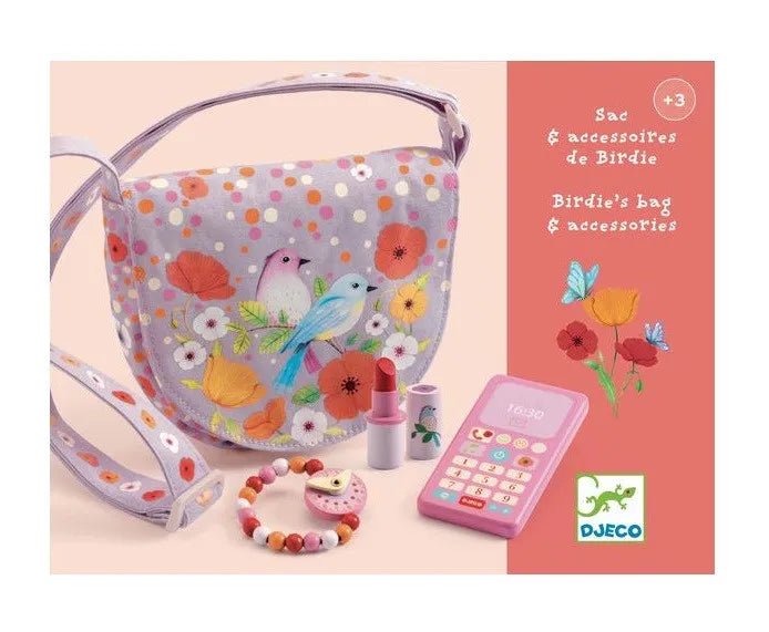 Djeco Borsetta e accessori Birdie in legno - Emotions Toy