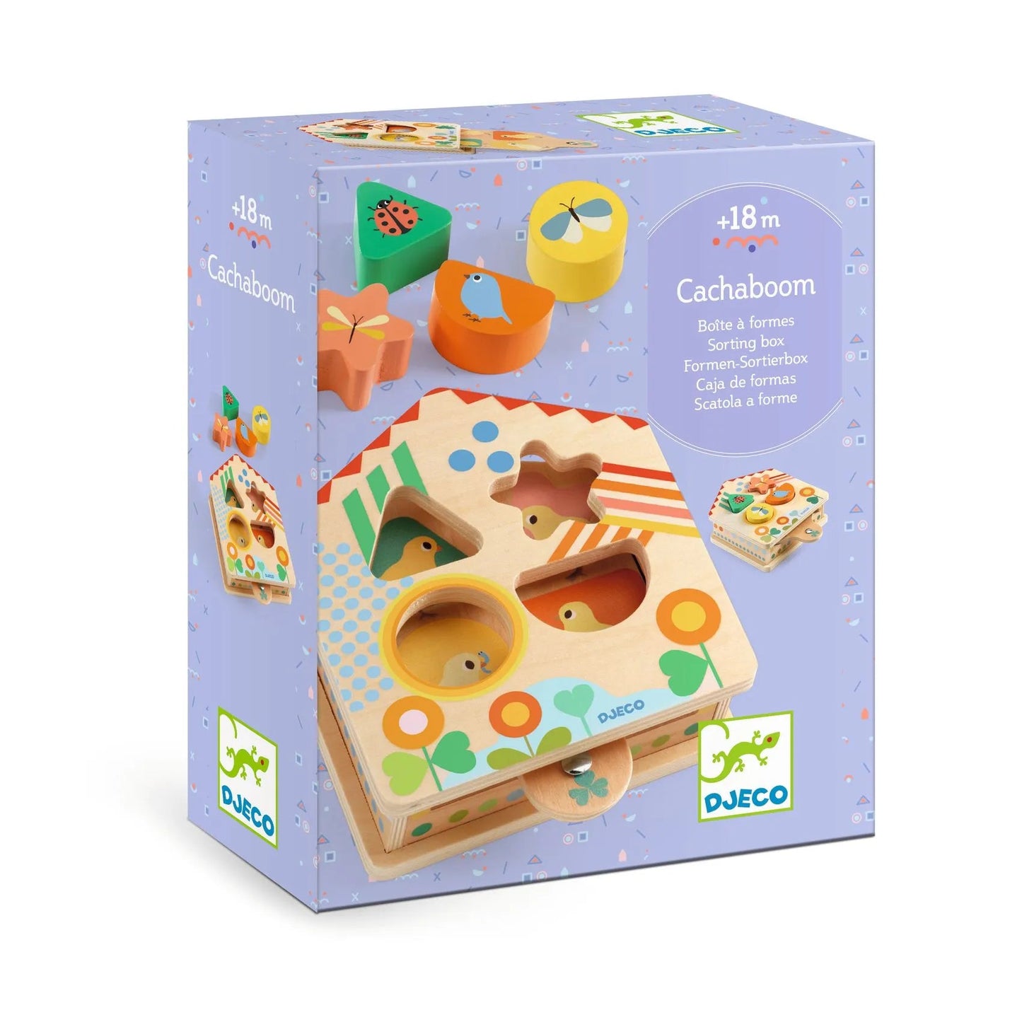 Djeco Cachaboom Scatola con forme a incastro - Emotions Toy