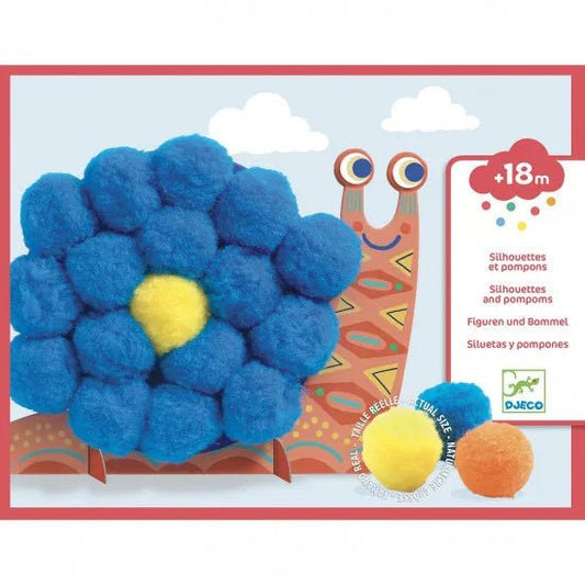 Djeco Collage Pompon Animali morbidi - Emotions Toy