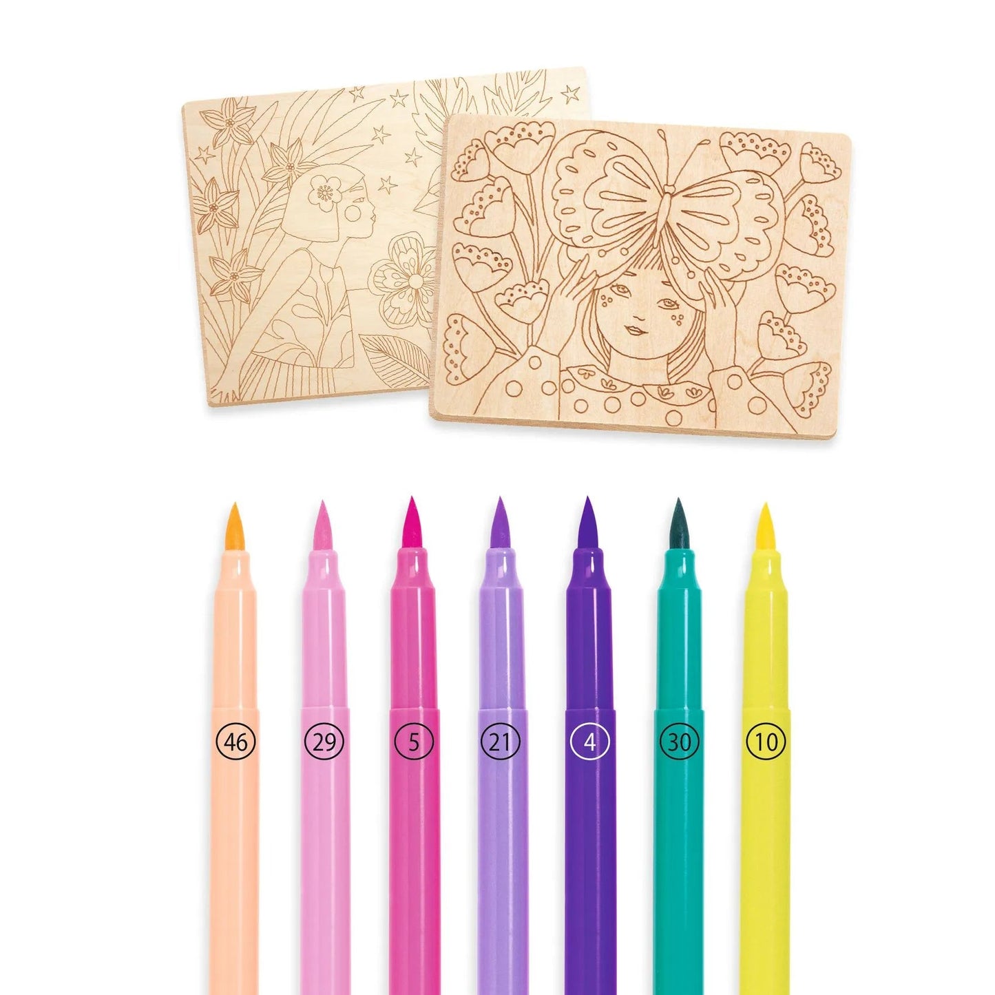 Djeco Colorare su legno Dolci ragazze - Emotions Toy