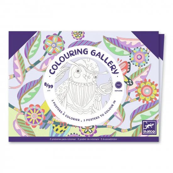 Djeco Colouring Gallery Uccelli - Emotions Toy