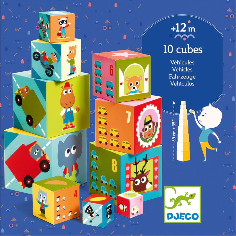 Djeco Cubi Impilabili Veicoli - Emotions Toy