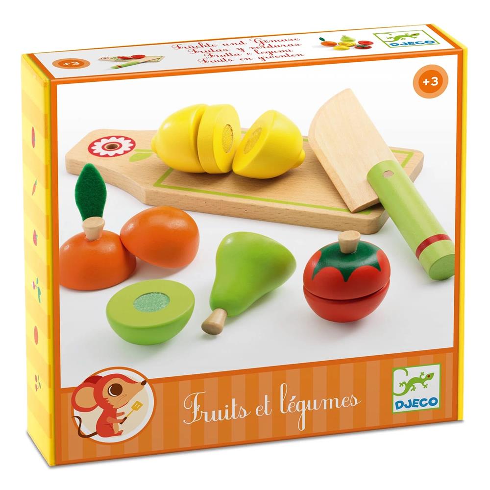 Djeco Frutta e verdura in legno - Emotions Toy