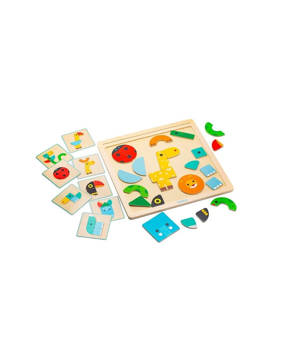 Djeco GeoBasic Gioco Magnetico in legno - Emotions Toy