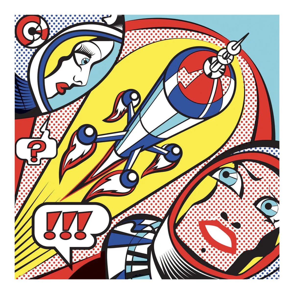 Djeco Inspired by Roy Lichtenstein Supereroi Colorazione e Decalcomania - Emotions Toy