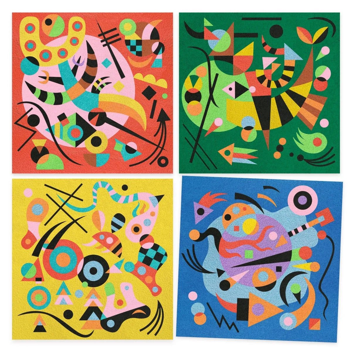 Djeco Inspired by Wassily Kandinsky Astrazione Dipingere con sabbie colorate - Emotions Toy