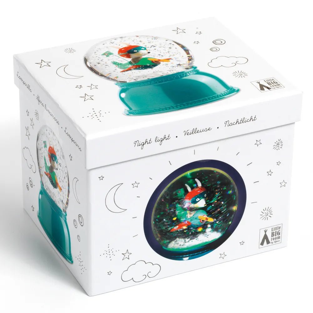 Djeco Little Big room Luce notturna a forma di palla di neve Aereo - Emotions Toy