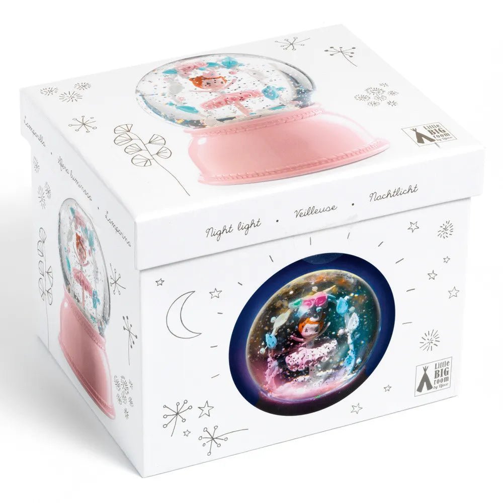 Djeco Little Big room Luce notturna a forma di palla di neve Ballerina - Emotions Toy