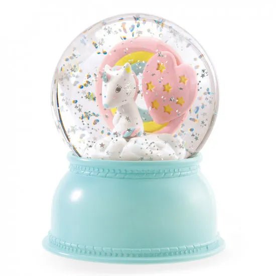 Djeco Little Big room Luce notturna a forma di palla di neve Unicorno - Emotions Toy