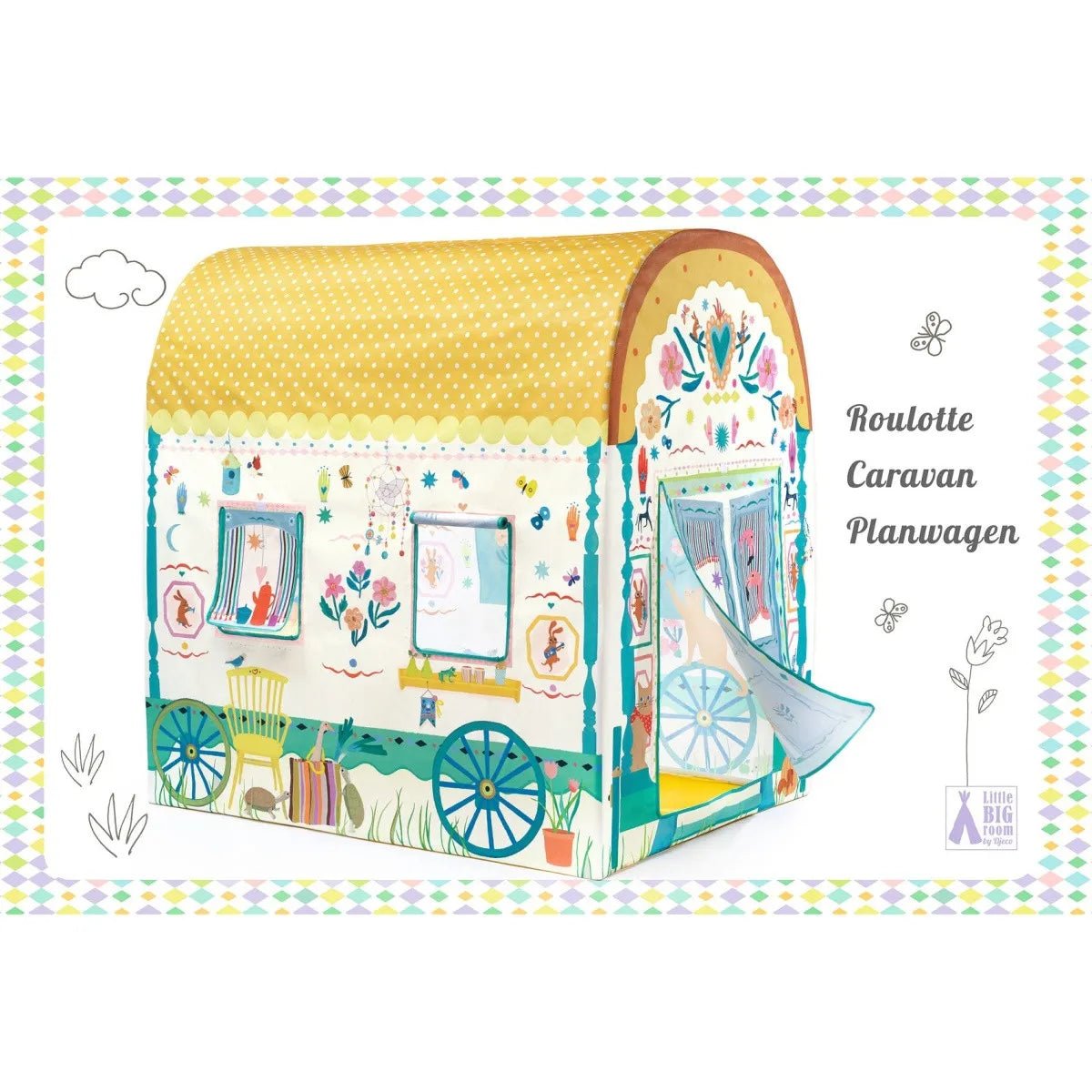 Djeco Little Big room Tenda gioco per i bambini Caravan - Emotions Toy