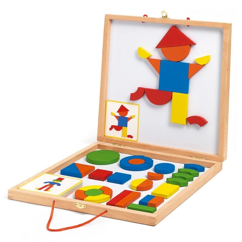 Djeco Magnetic's Geoforme Gioco magnetico in legno - Emotions Toy