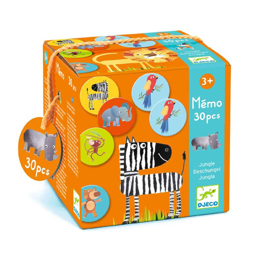 Djeco Memo Jungle Gioco di associazione di immagini Giungla 30 pcs - Emotions Toy