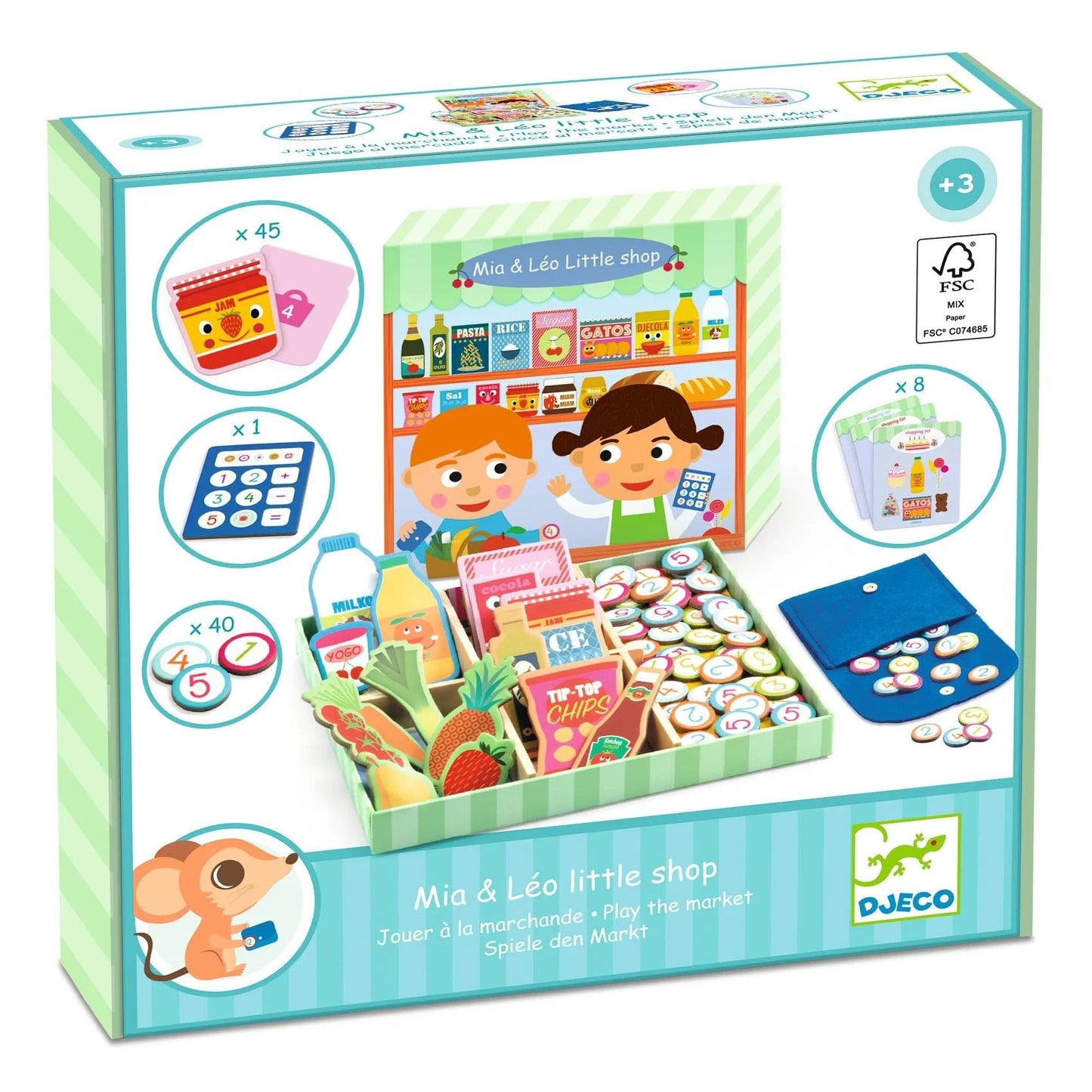 Djeco Mini negozio per bambini Mia & Leo - Emotions Toy