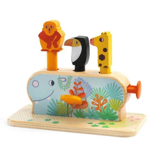 Djeco Multi Activity Pop Animaletti a molla in legno - Emotions Toy