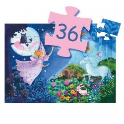 Djeco Puzzle Fata e unicorno 36 pz - Emotions Toy