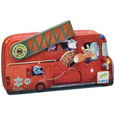 Djeco Puzzle Il camion dei pompieri 16 pezzi - Emotions Toy