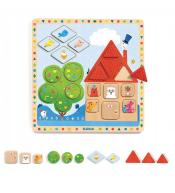 Djeco Puzzle Ludigeo Puzzle Forme geometriche in legno - Emotions Toy