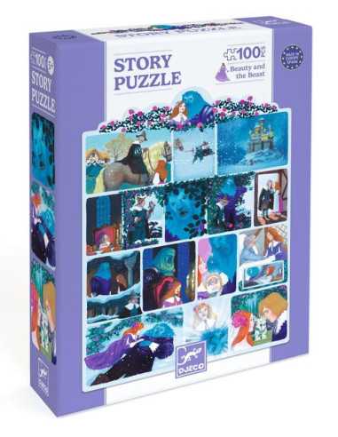 Djeco Puzzle Storia de La Bella e la Bestia 100 pz - Emotions Toy