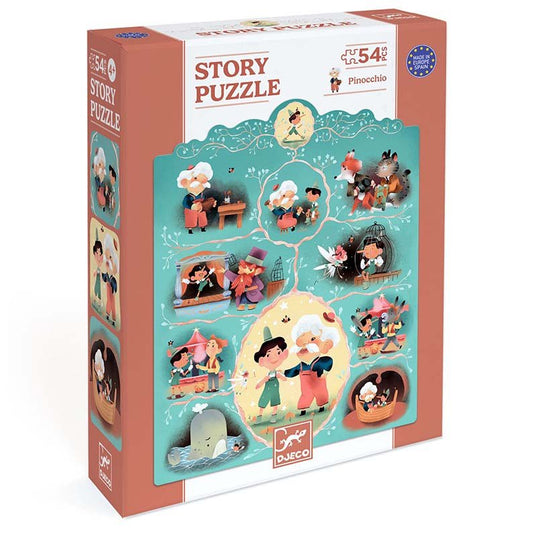 Djeco Puzzle Storia di Pinocchio 54 pz - Emotions Toy