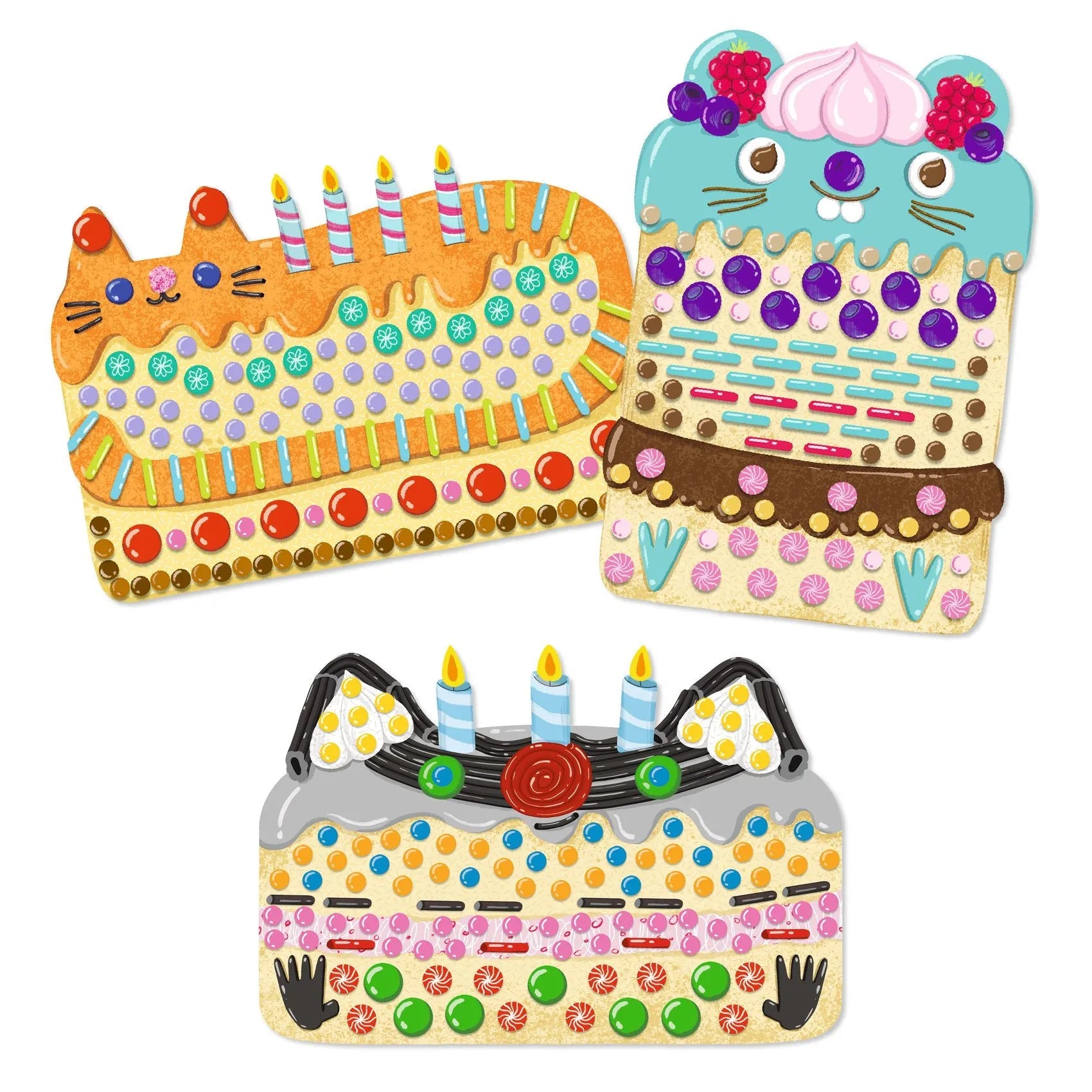 Djeco Set mosaici Torte e caramelle - Emotions Toy