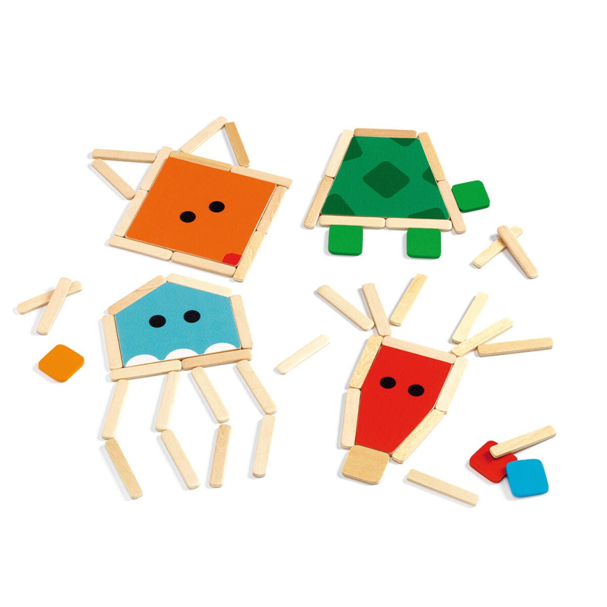 Djeco Stick Basic Puzzle in legno - Emotions Toy