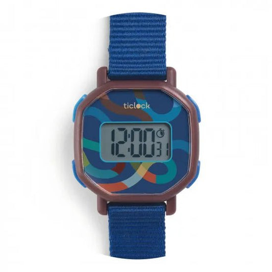 Djeco Ticlock Orologio digitale Serpente Blu - Emotions Toy