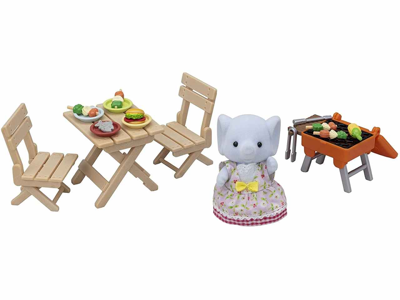 Epoch 5640 Sylvanian Family Set barbeque per picnic ragazza elefante - Emotions Toy