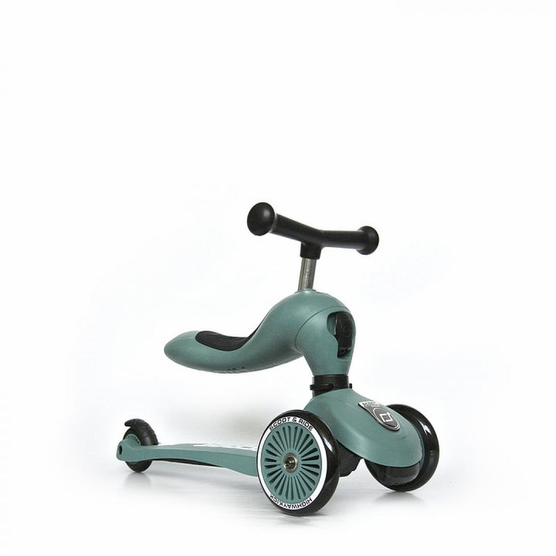 Scoot & Ride Highwaykick 1 Verde Forest Kickboard con Sedile - Emotions Toy