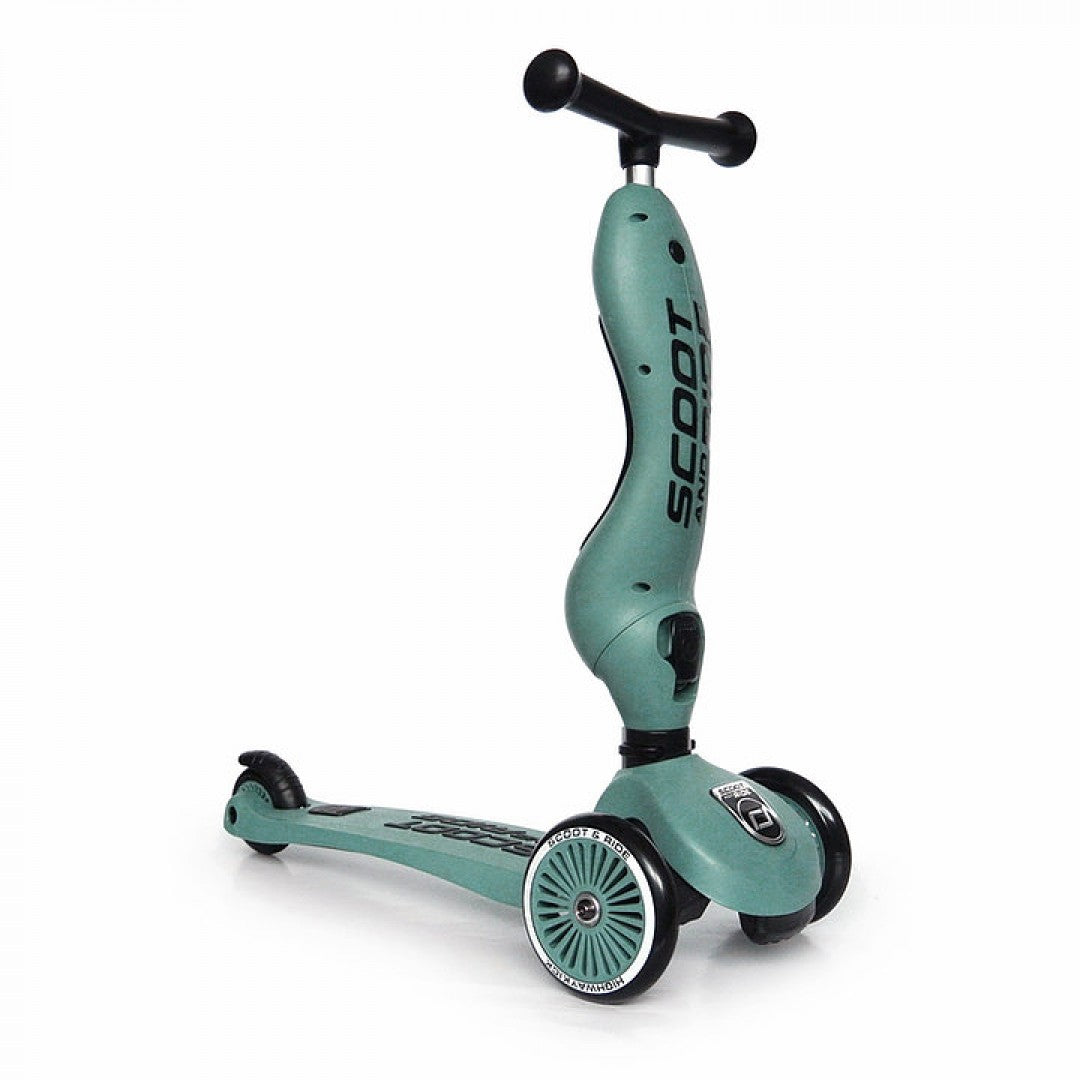 Scoot & Ride Highwaykick 1 Verde Forest Kickboard con Sedile - Emotions Toy