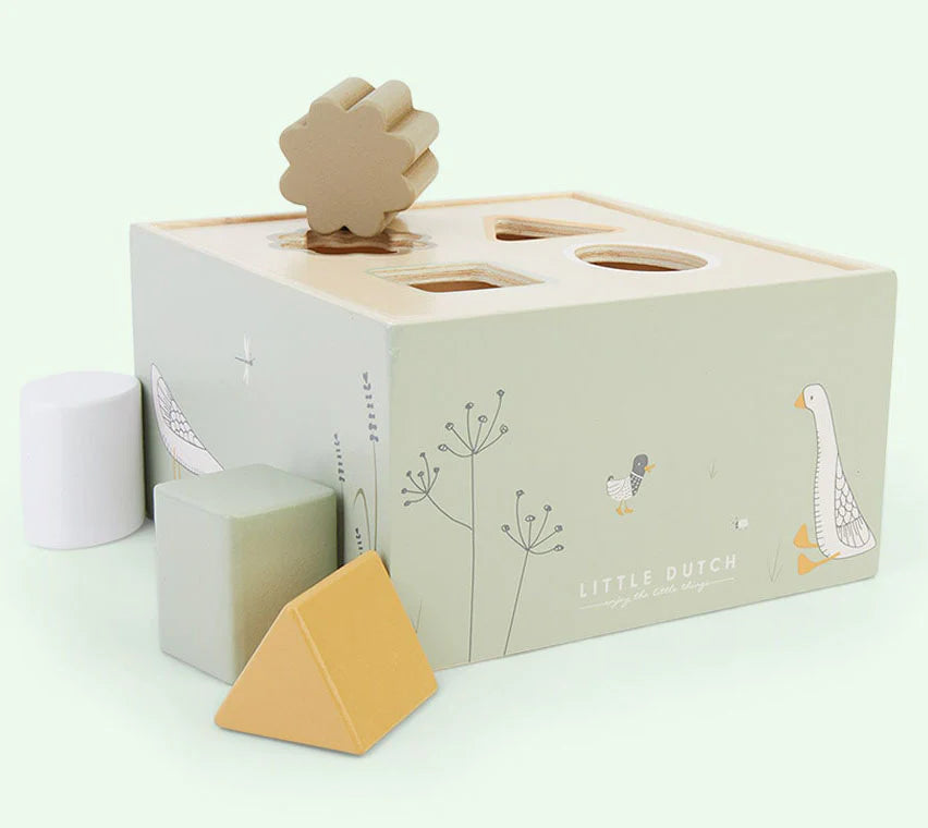 Little Dutch  Little Goose Cubo con forme ad incastro in legno - EmotionsToy