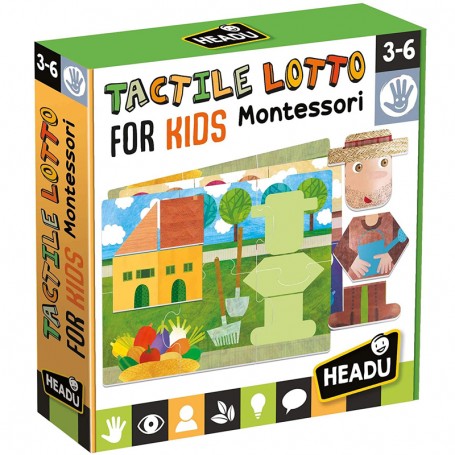 Headu MU25374 Tactile Lotto for kids Montessori